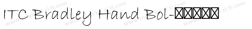 ITC Bradley Hand Bol字体转换